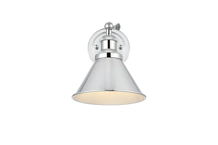 Elegant Bentley 1 Light Chrome Bath Sconce LD7324W7CH