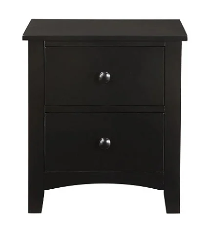 Boss Furniture F4236 2 Drawer Nightstand in Black
