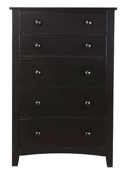 Boss Furniture F4237 5 Drawer Chest in Black