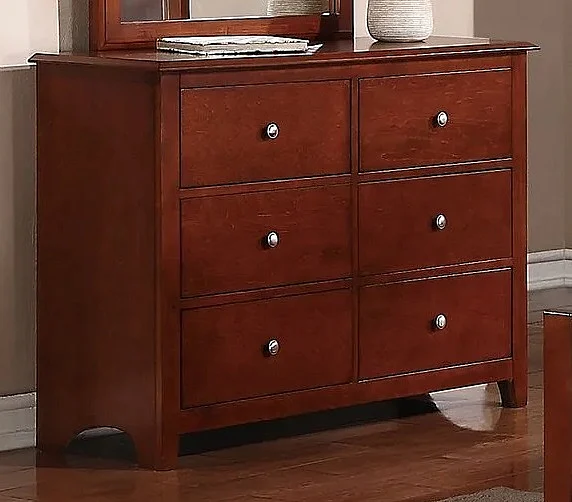 Boss Furniture F4279 6 Drawer Dresser in Cherry