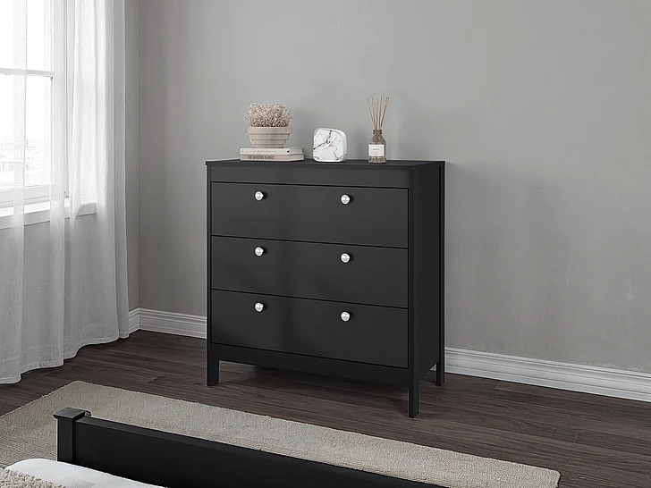 Libby Dresser, 3 Drawers, Black Wengue