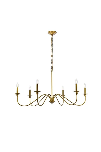 Elegant Rohan 42 In. Chandelier in Brass LD5056D42BR