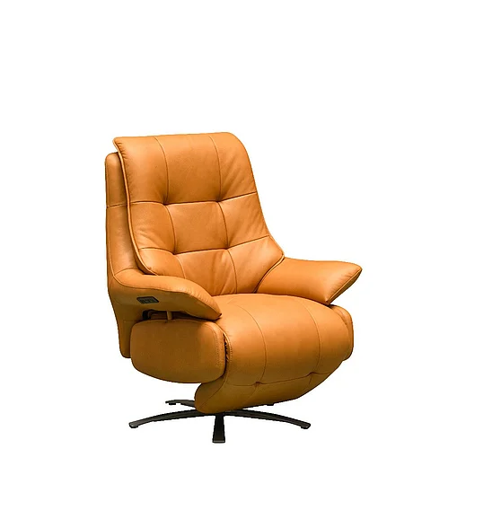 Klaussner Skyline Eterna Burnie Swivel Power Recliner Lift Chair in Lemon Yellow N195