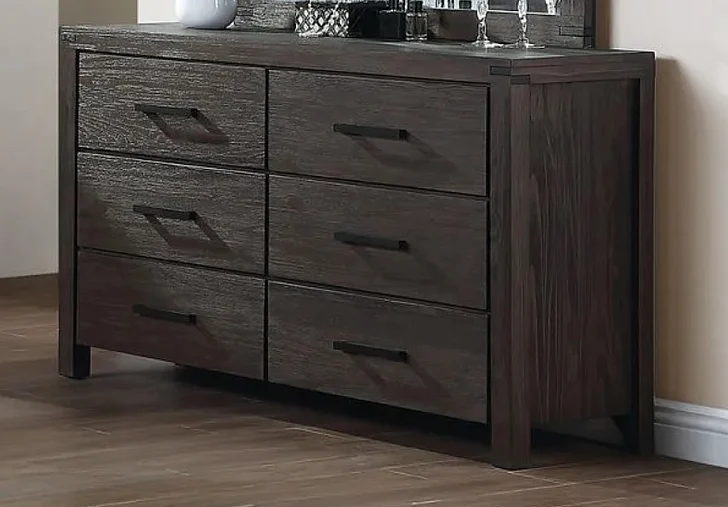 Boss Furniture F5428 6 Drawer Dresser in Brown