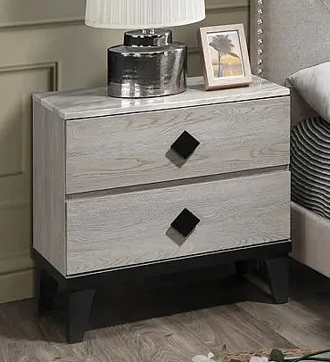 Boss Furniture F5456 2 Drawer Nightstand in Cream