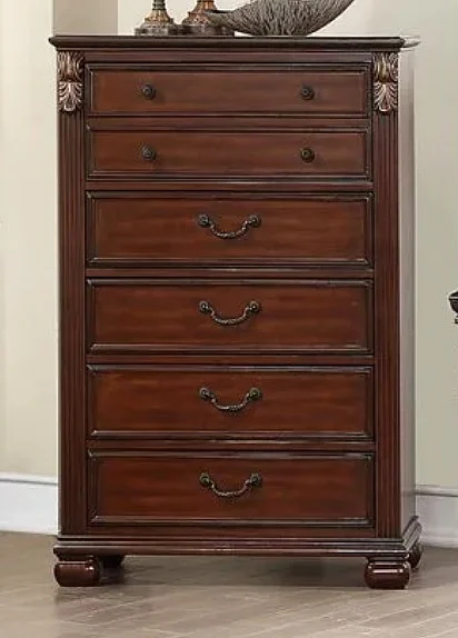 Boss Furniture F5489 6 Drawer Chest in Brown