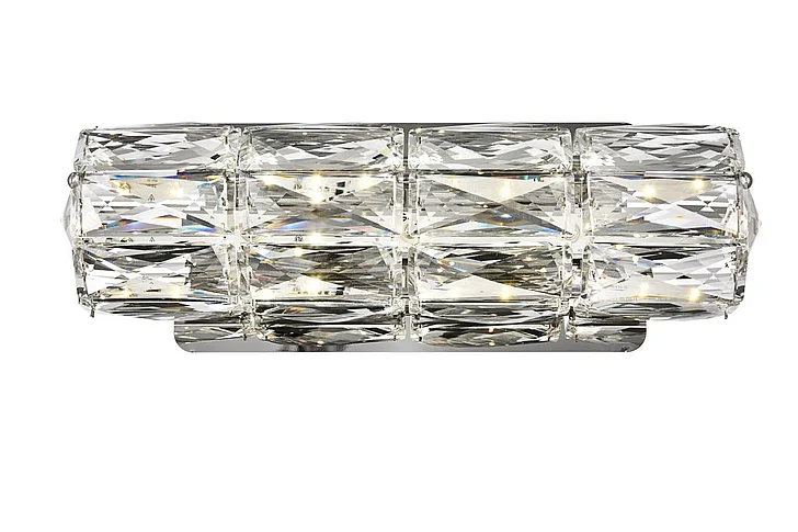 Elegant Valetta Integrated Led Chip Light Chrome Wall Sconce Clear Royal Cut Crystal 3501W12C