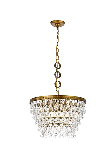 Elegant Nordic 5 Lights Brass Pendant 1219D19BR/RC