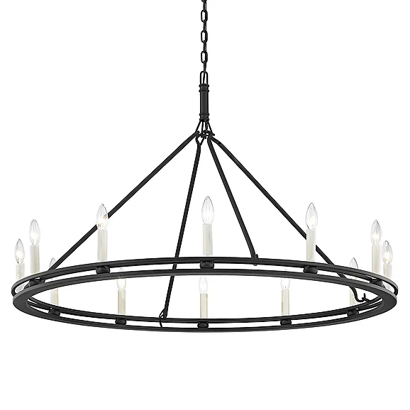 Troy Lighting Sutton Chandelier F6237-TBK