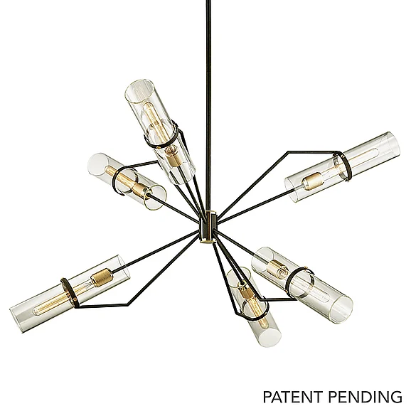 Troy Lighting Raef Chandelier F6318-TBZ/BBA