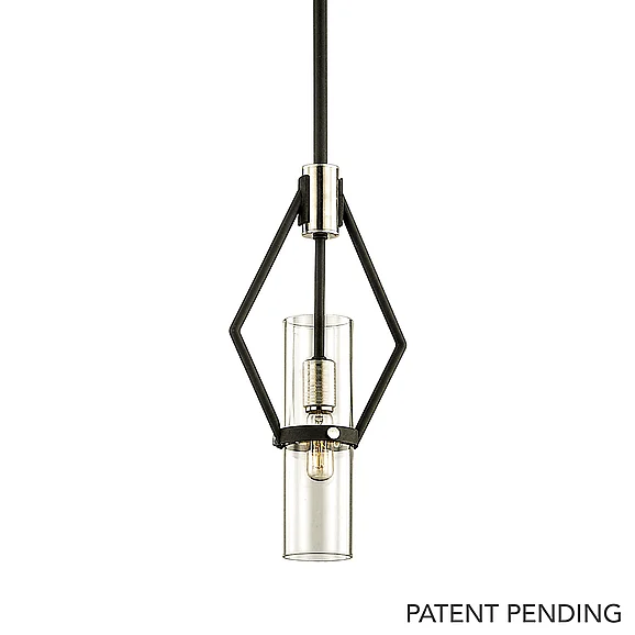 Troy Lighting Raef Pendant F6323-TBK/PN