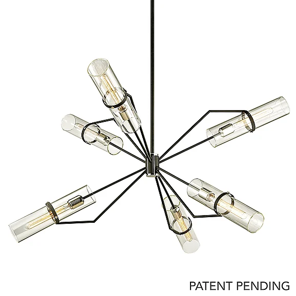 Troy Lighting Raef Chandelier F6328-TBK/PN