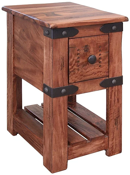 IFD Parota Chair Side Table in Stain IFD867CST