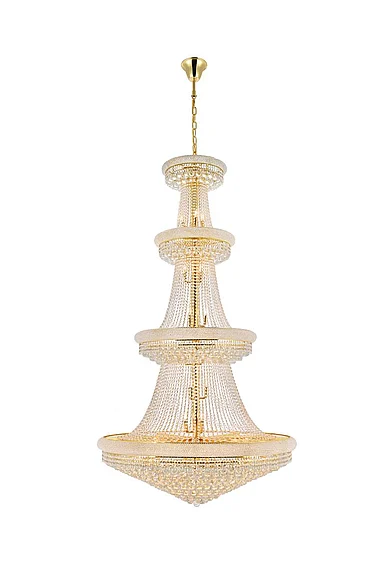 Elegant Primo 42 Light Gold Chandelier Clear Royal Cut Crystal V1800G48G/RC