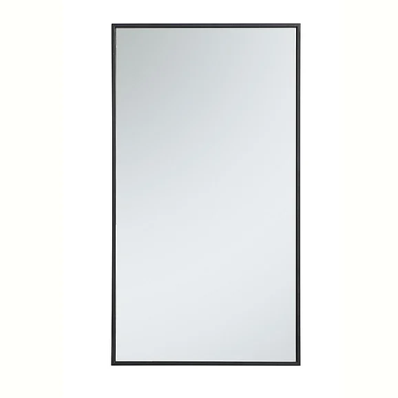 Elegant Metal Frame Rectangle Mirror 20 In. in Black MR42036BK