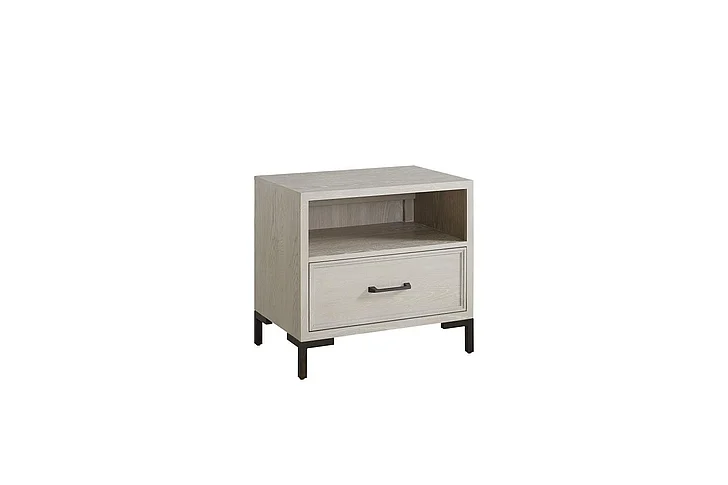 Alpine Furniture Bradley Nightstand in Antique White F7210-12