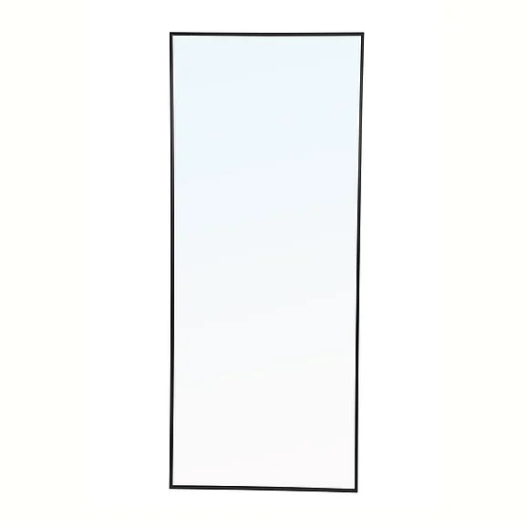 Elegant Metal Frame Rectangle Mirror 30 In. Black MR4084BK