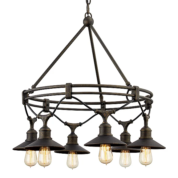 Troy Lighting Shelton Exterior Chandelier F7596-VBZ