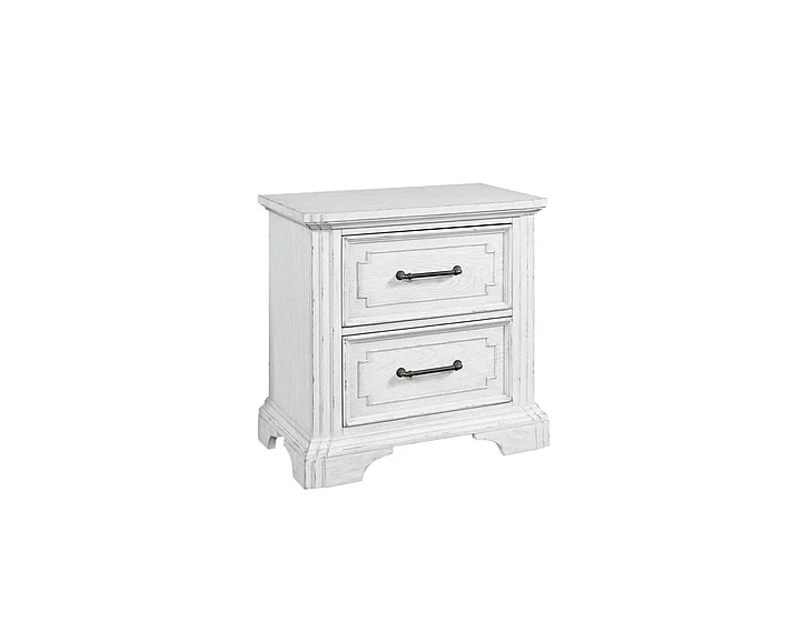 Alpine Furniture Clara Nightstand in White Mist F7653-12