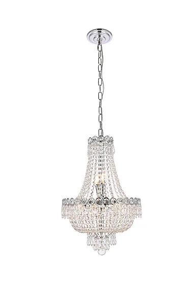 Elegant Century 8 Light Chrome Pendant Clear Royal Cut Crystal V1900D16C/RC