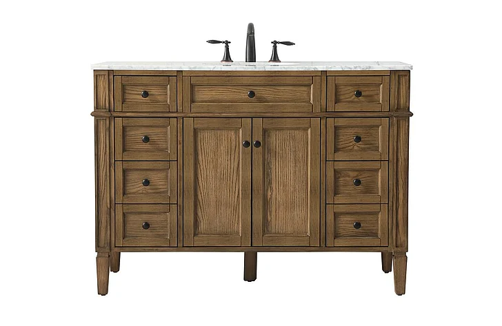 Elegant 48 In. Single Bathroom Vanity in Driftwood VF12548DW
