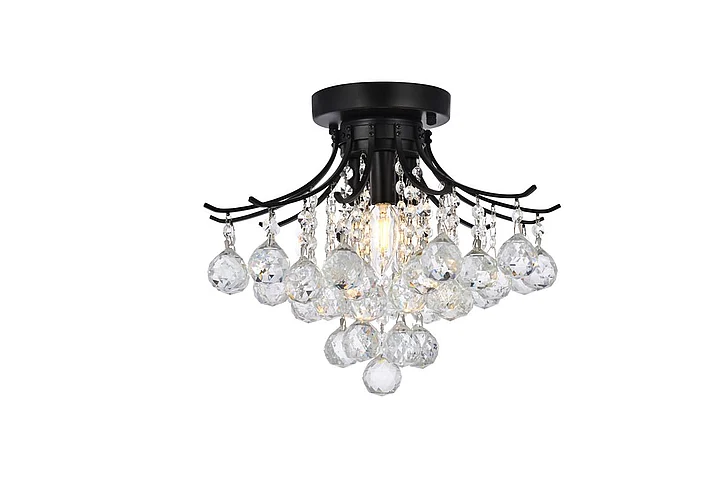 Elegant Toureg 16 In. Black Flush Mount V8000F16BK/RC
