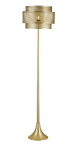 Bassett Mirror Conpany Diamond Cove Floor Lamp in Gold L4701F