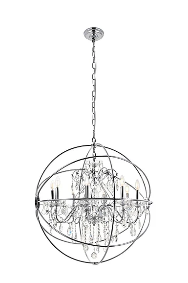 Elegant Cordelia 8 Light Chrome Crystal Pendant LD8801D32C CLOSEOUT