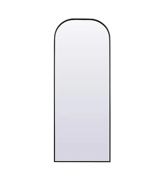 Elegant Metal Frame Arch Full Length Mirror 28X74 In. in Black MR1B2874BLK