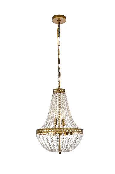 Elegant Valeria 14 In. Pendant in Brass 1113D14BR