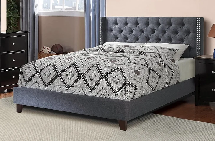 Boss Furniture F9371Q Queen Bed in Gray