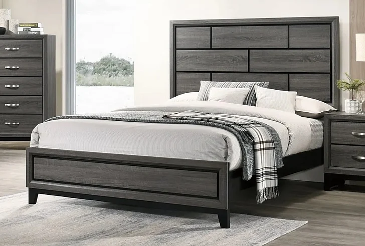 Boss Furniture F9396EK King Bed in Grey