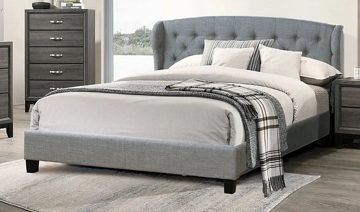 Boss Furniture F9439F Full Bed in Gray