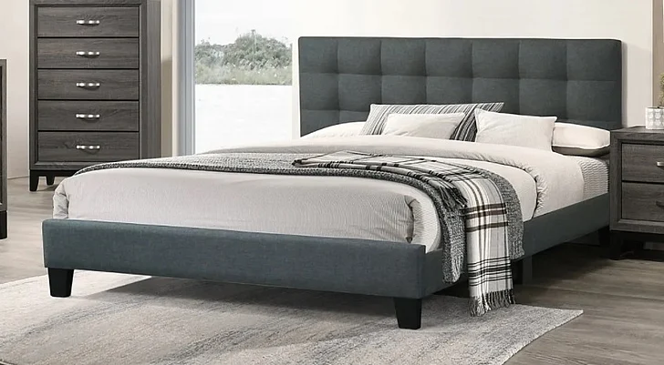 Boss Furniture F9531F Full Bed in Gray