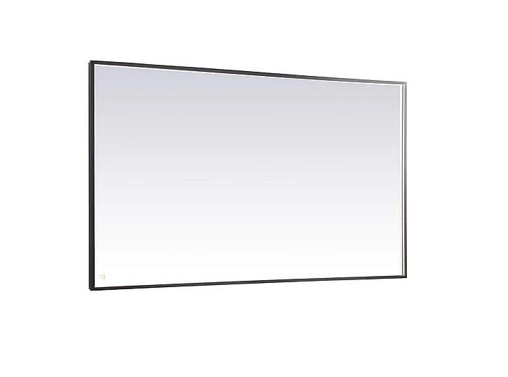 Elegant Pier 42X72 In. Led Mirror with Adjustable Color Temperature 3000K/4200K/6400K in Black MRE64272BK