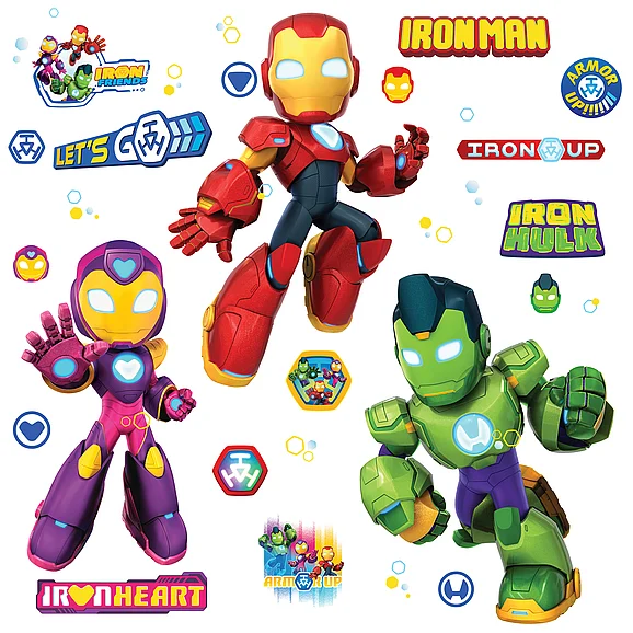 York RoomMates Iron Man and His Awesome Friends Wall Decals RMDM5575