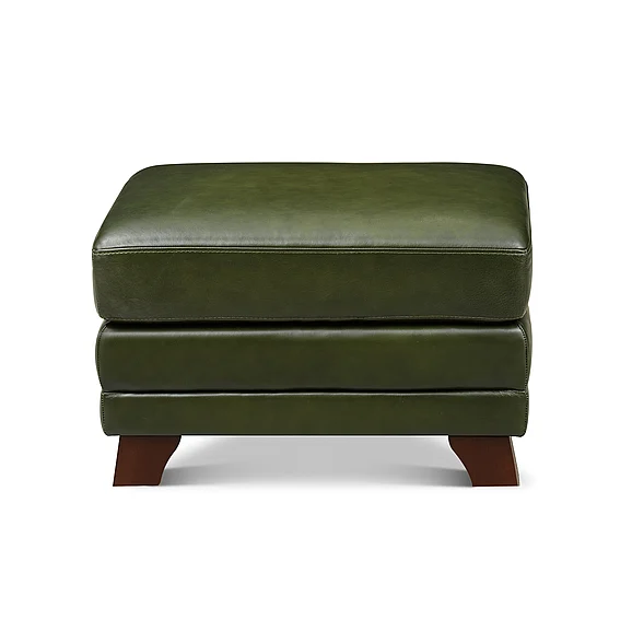 Hydeline Furniture Montfrey Leather Ottoman in Emerald 87092-00V03-LS2868