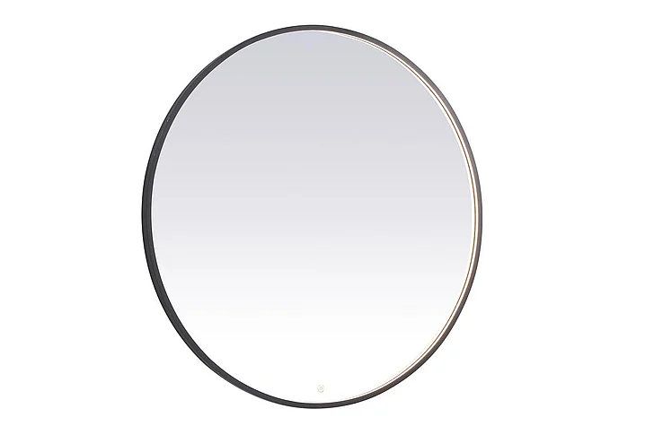 Elegant Pier 45 In. Led Mirror with Adjustable Color Temperature 3000K/4200K/6400K in Black MRE6045BK