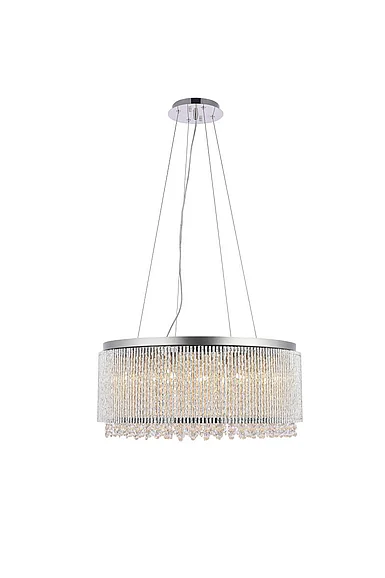 Elegant Influx 14 Light Chrome Pendant Clear Royal Cut Crystal V2092D24C/RC CLOSEOUT