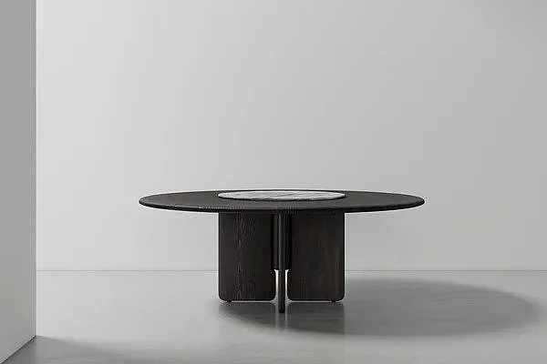 District Eight Faifo Round Dining Table with Lazy Susan 1010-CI-MED-ATM (FIR) CUSTOM ITEM