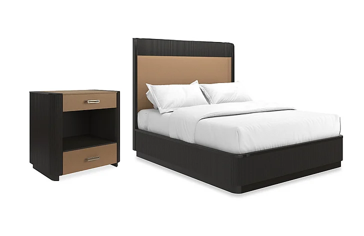 Caracole Classic Fall In Love / Love-ly! 2pc Bedroom Set in Dark Chocolate