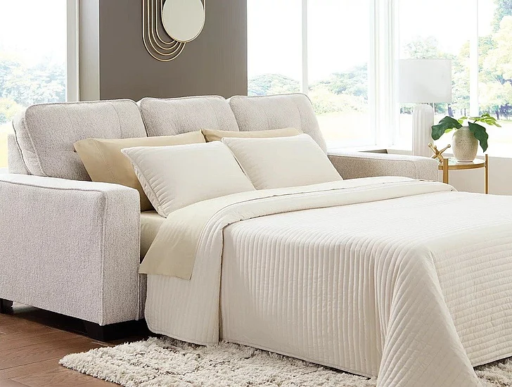 Ashley Furniture Fanciful 2pc Sofa Sleeper Living Room Set in Stone