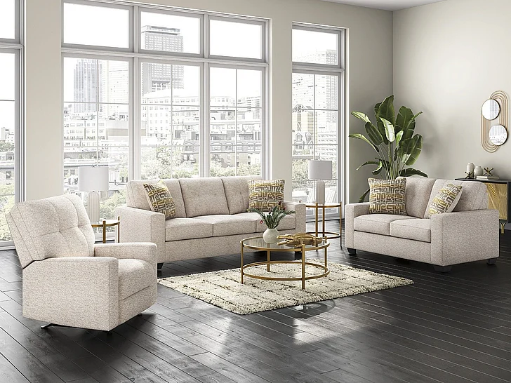 Ashley Furniture Fanciful 2pc Sofa Living Room Set in Stone