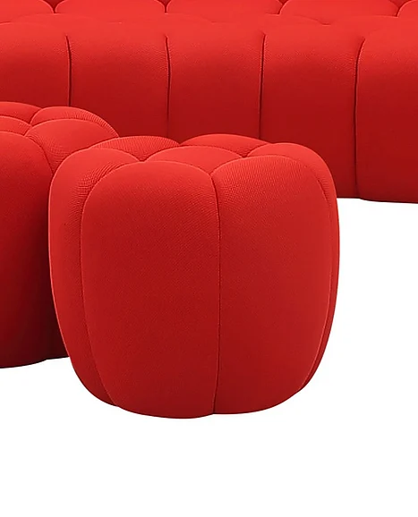 J&M Furniture Fantasy Ottoman in Red 18442-R-O PROMO