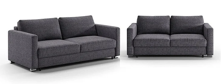 Luonto Fantasy 2pc Sofa Sleeper Living Room Set - Rene 04 - 217/6 Chrome