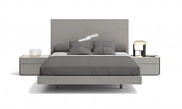 J&M Faro King Platform Bed in Grey 17868-K CLOSEOUT