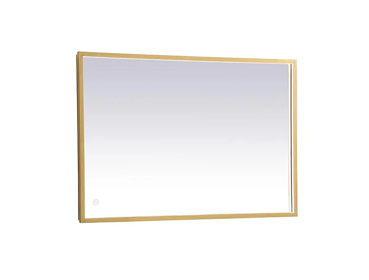 Elegant Pier 24X36 In. Led Mirror with Adjustable Color Temperature 3000K/4200K/6400K in Brass MRE62436BR