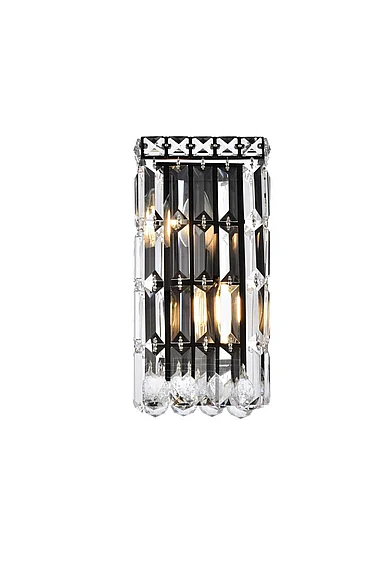 Elegant Maxime 6 In. Black Wall Sconce V2032W6BK/RC