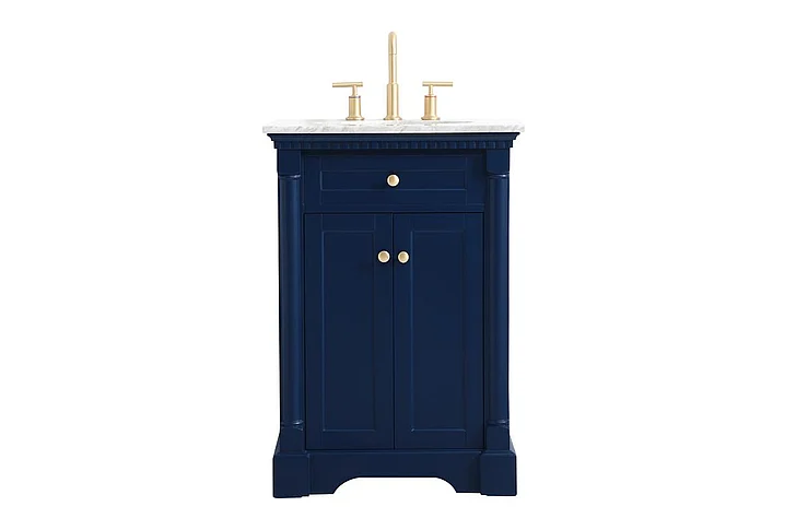 Elegant 24 In. Single Bathroom Vanity in Blue VF53024BL