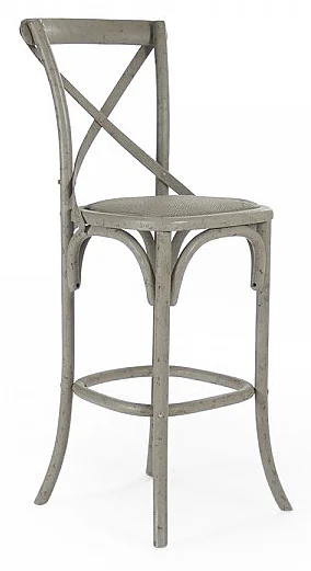 Zentique Parisienne Bar Stool in Gray (Set of 2) FC035 Bar 432